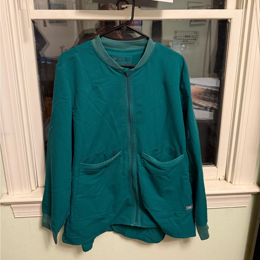 Figs Hunter Green Bellery Scrub Jacket XXL